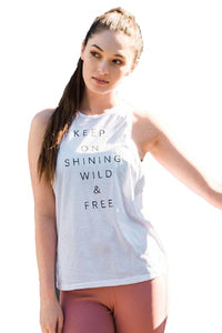 Keep on Shining Tank Top White by IVETH