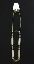 Wax Cord with Wood Round Disk and Rectangular Capiz Tubes Set by IVETH