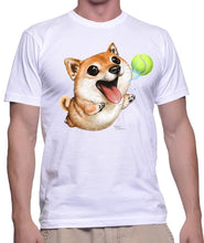 Shiba Inu T-shirt play ball with me a must gift for Shiba Inu lover , White
