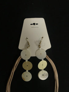 Wax Cord with Sequins Buttons Necklace Set by IVETH